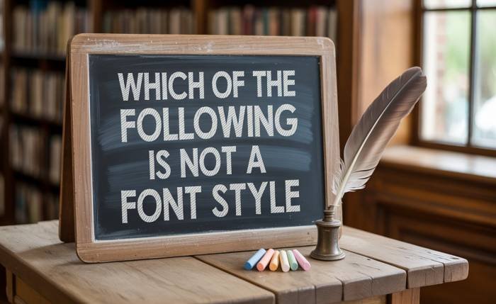 which of the following is not a font style? Learn to Spot the Odd One Out